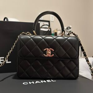 CHANEL Black Quilted Shoulder Bag